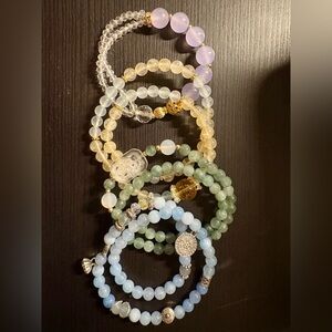 Elegant Multi-Color Beaded Bracelet Set